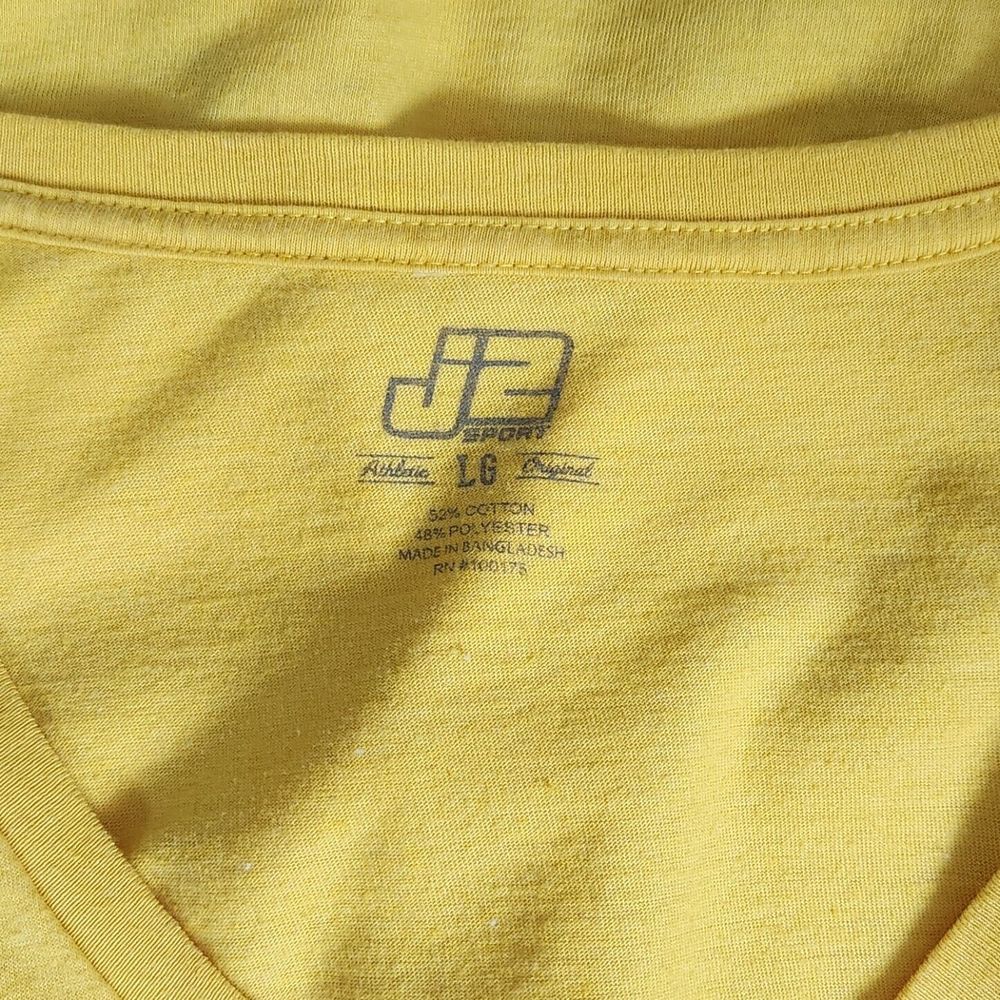 J2 Sport Juniors' Women's Michigan Yellow V-neck T-shirt Size L - Picture 3 of 3